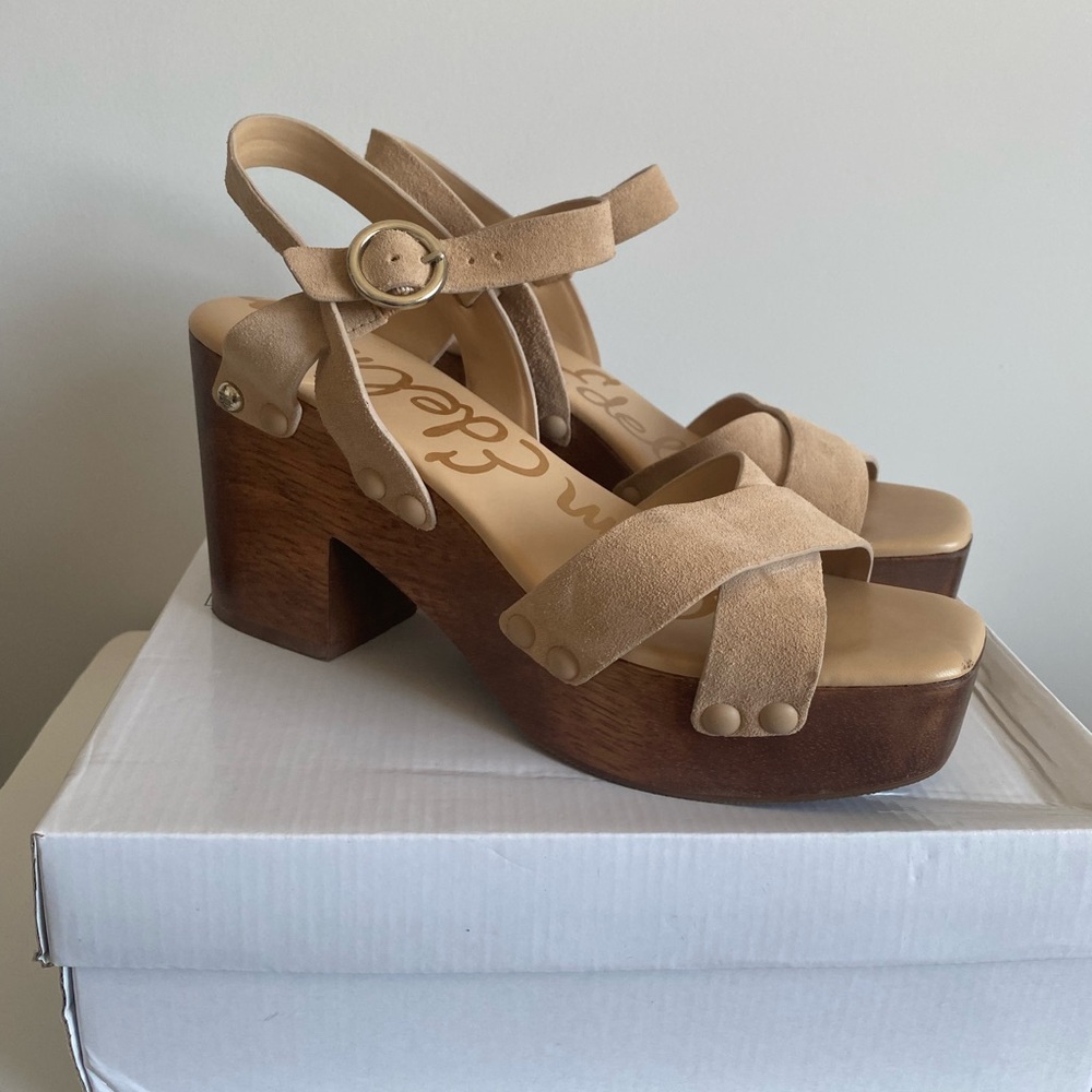 Sam Edelman Tan Platform Sandals